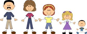 Full Color Stick Figure Famil